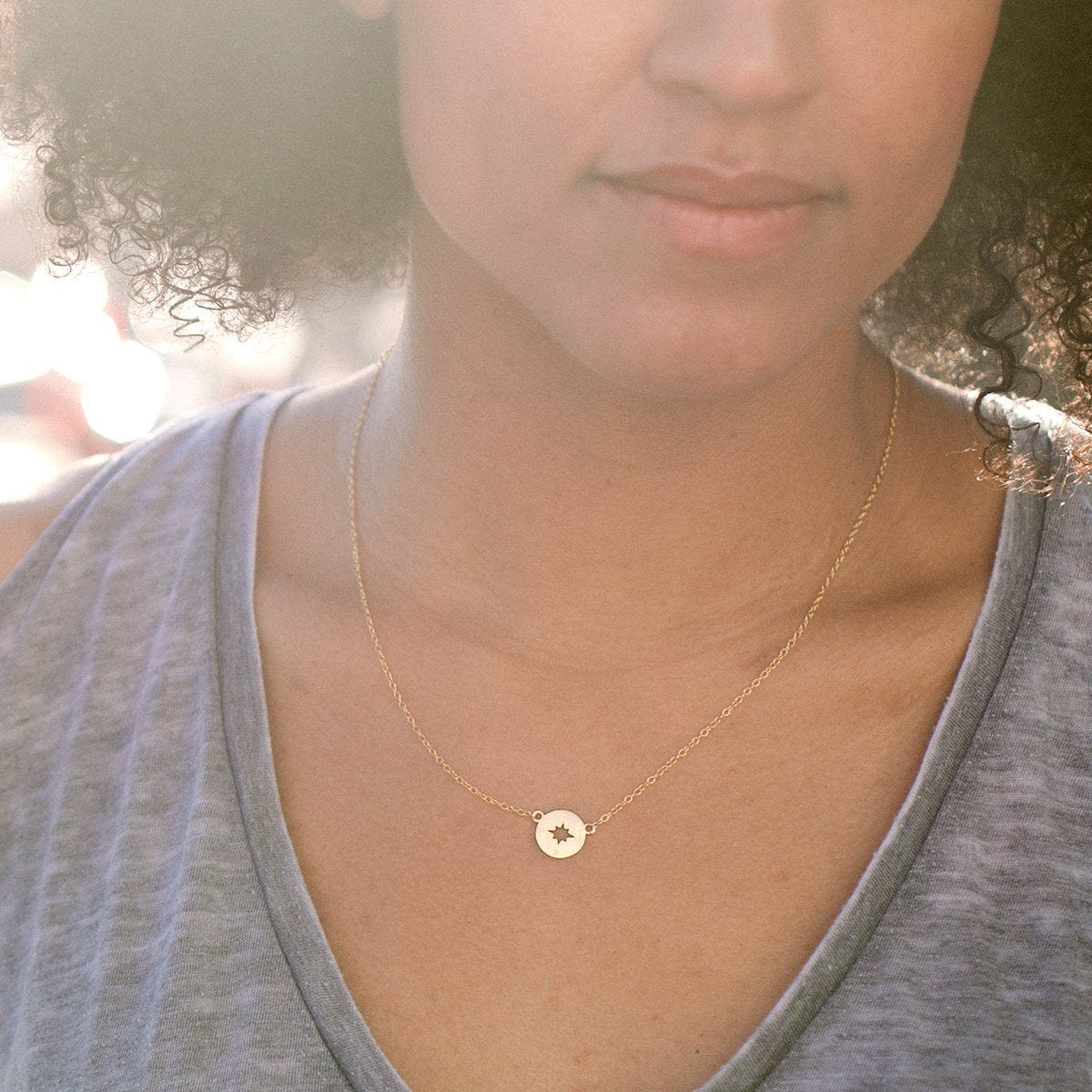 Georgia Compass Pendant Necklace