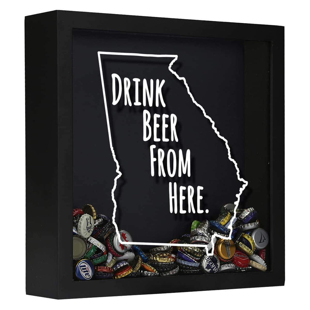 Georgia Drink Beer From Here Beer Cap Shadow Box
