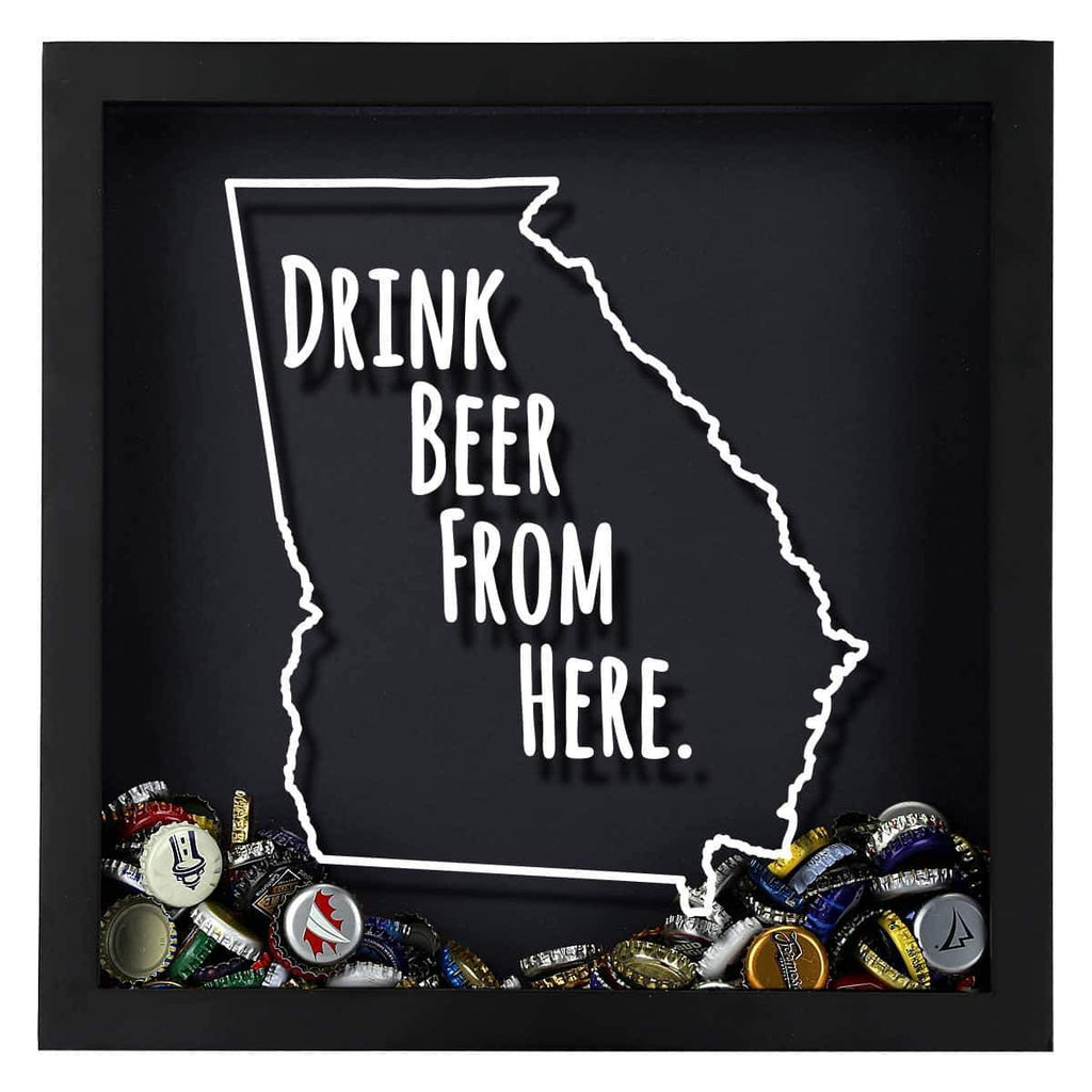 Georgia Drink Beer From Here Beer Cap Shadow Box