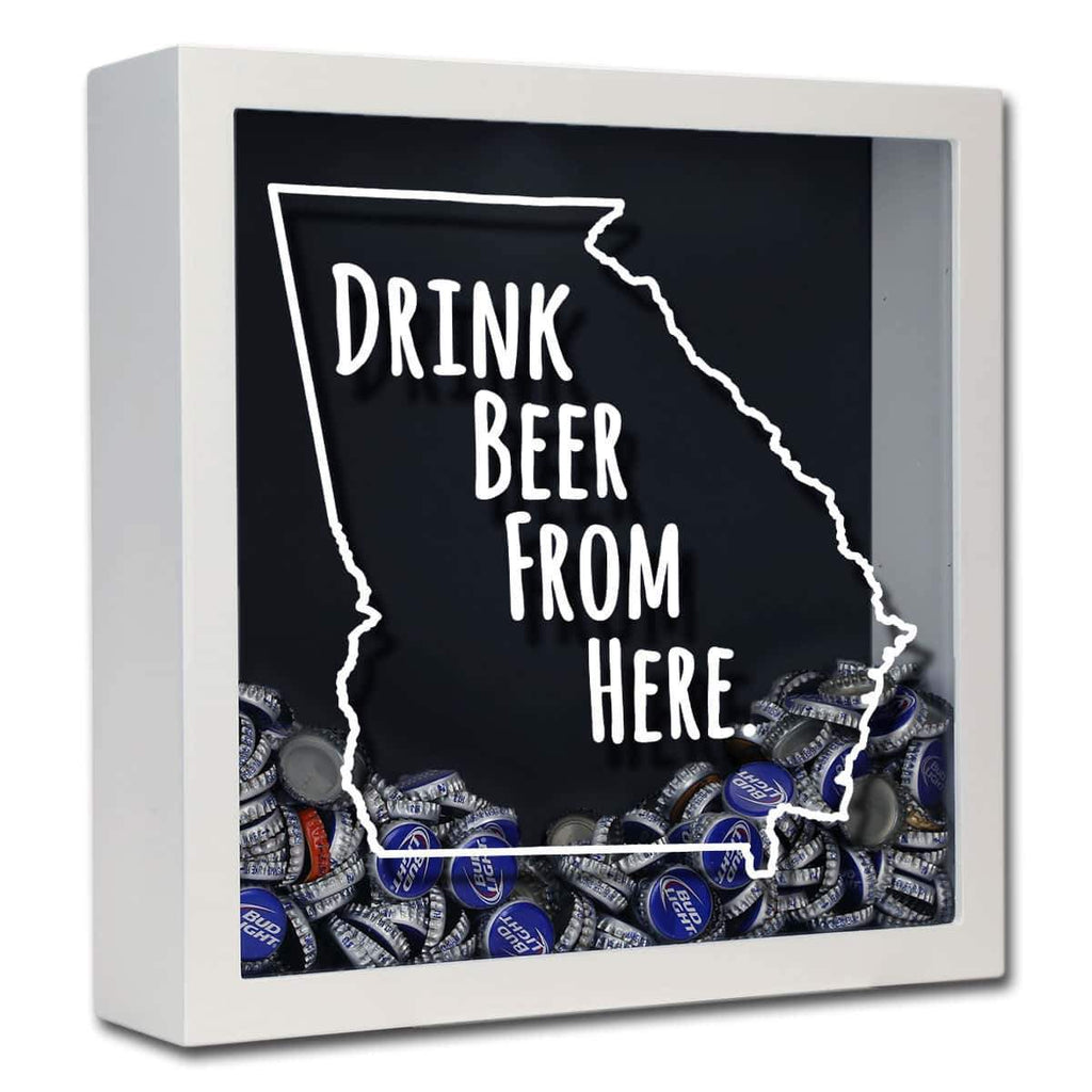Georgia Drink Beer From Here Beer Cap Shadow Box