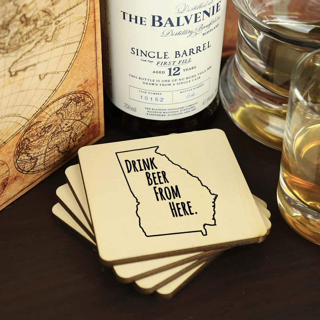 Georgia Drink Beer From Here Coasters