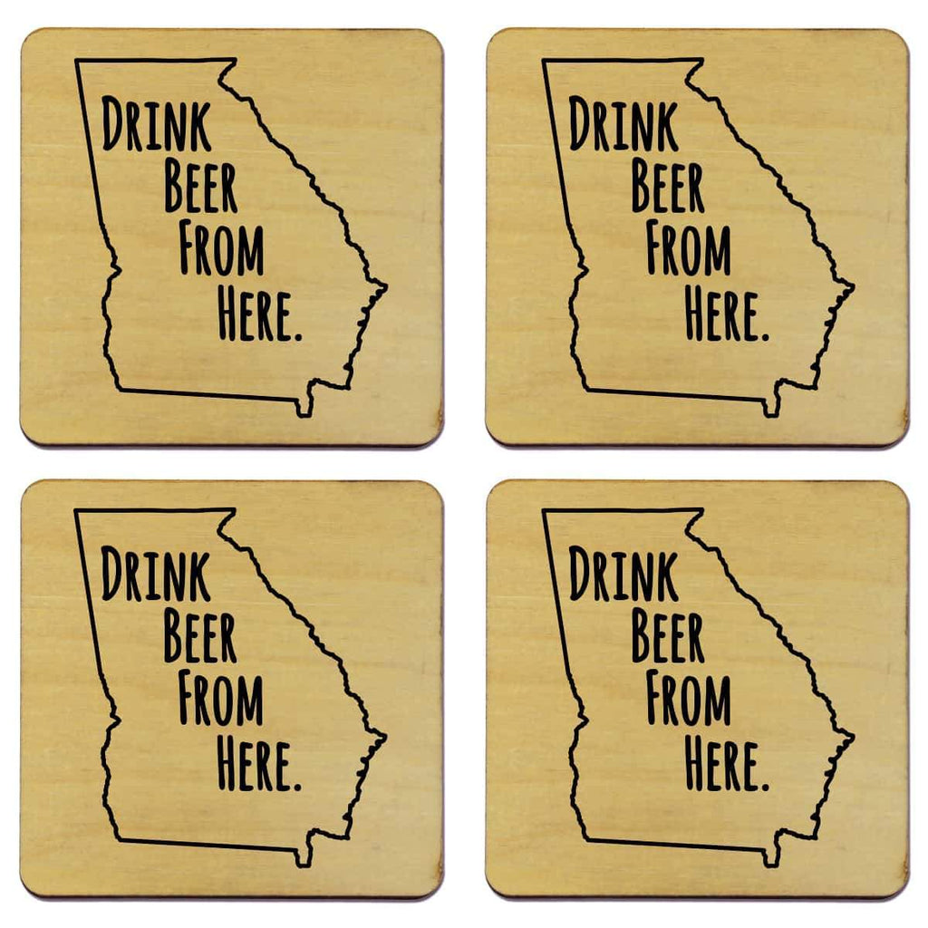 Georgia Drink Beer From Here Coasters