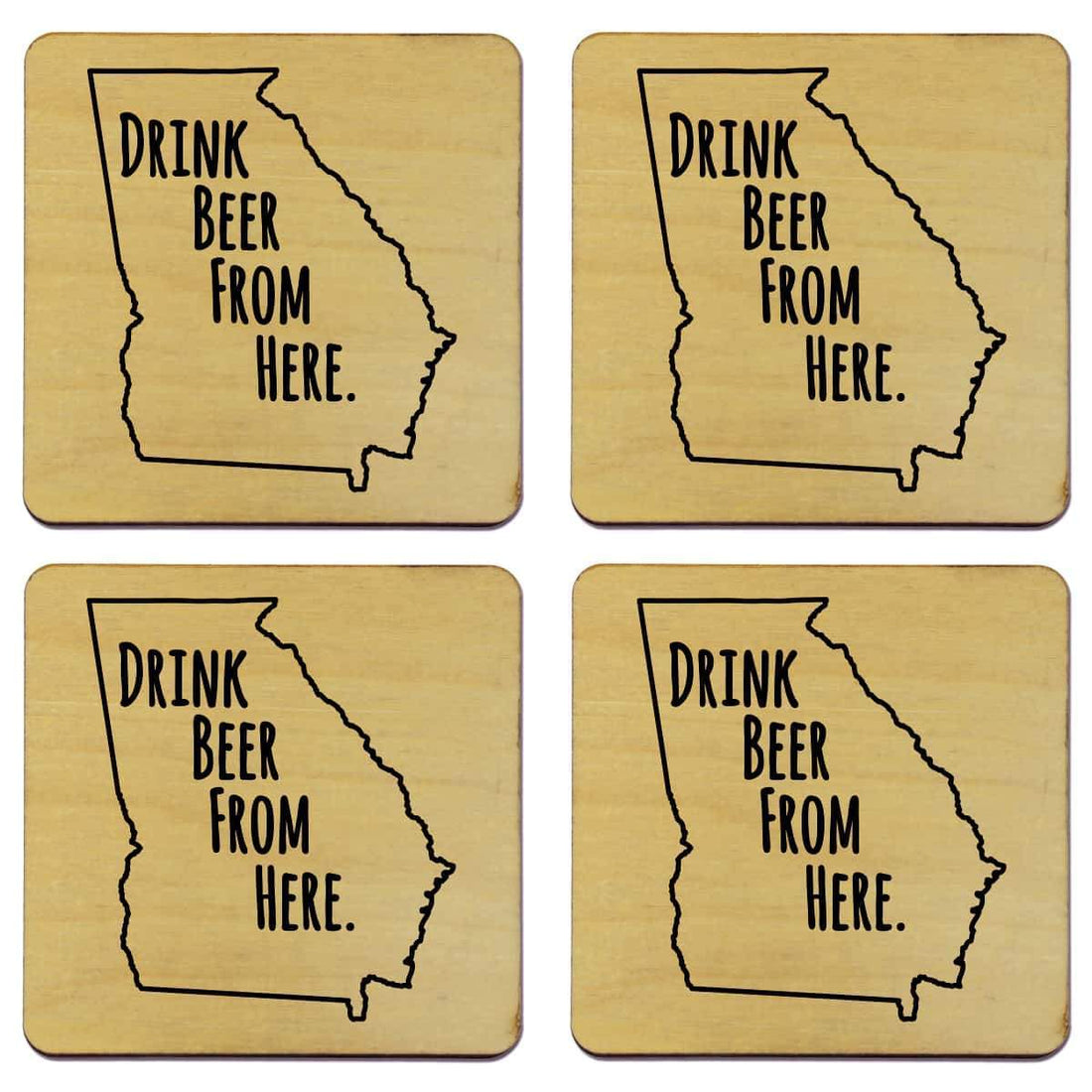Georgia Drink Beer From Here Coasters