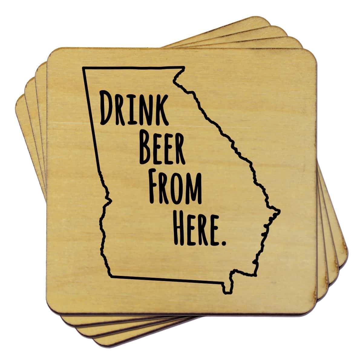 Georgia Drink Beer From Here Coasters