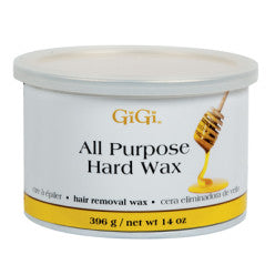 GIGI All Purpose Hard Wax 14oz container with honey extract label