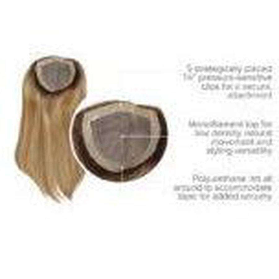 Gilded 18-Inch Human Hair Topper for Volume and Coverage