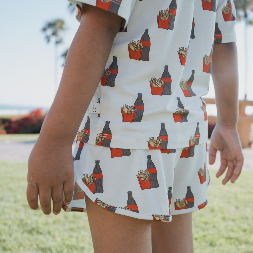 Girl's Bamboo Short Set | Fries & Cola