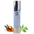 GK Hair Leave-In Cashmere serum in silver and light-blue packaging