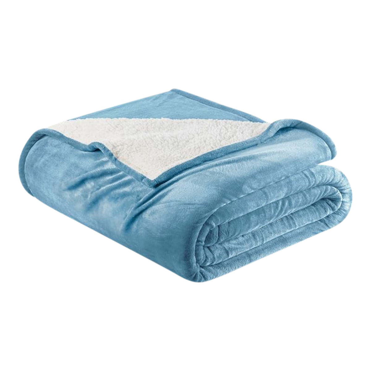 White Velvet Plush Sherpa Reversible Bed Blanket Ultra Soft - Image 21