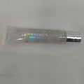 Close up of shimmering glitter lip gloss with high shine finish