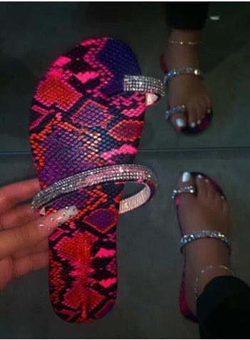 Glitter Rhinestone Women’s Summer Sandals Beach Flip Flop Slides