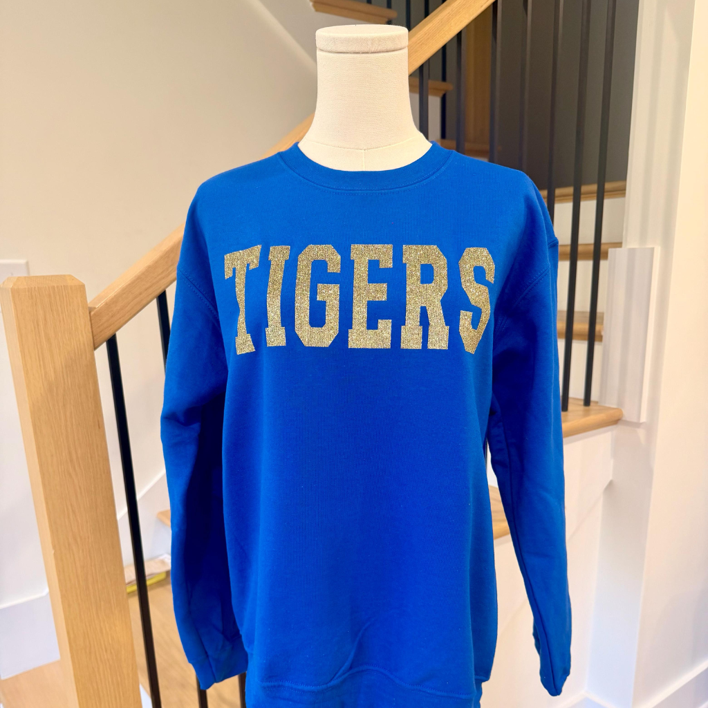 Custom Glitter Team Name Game Day Sweatshirts