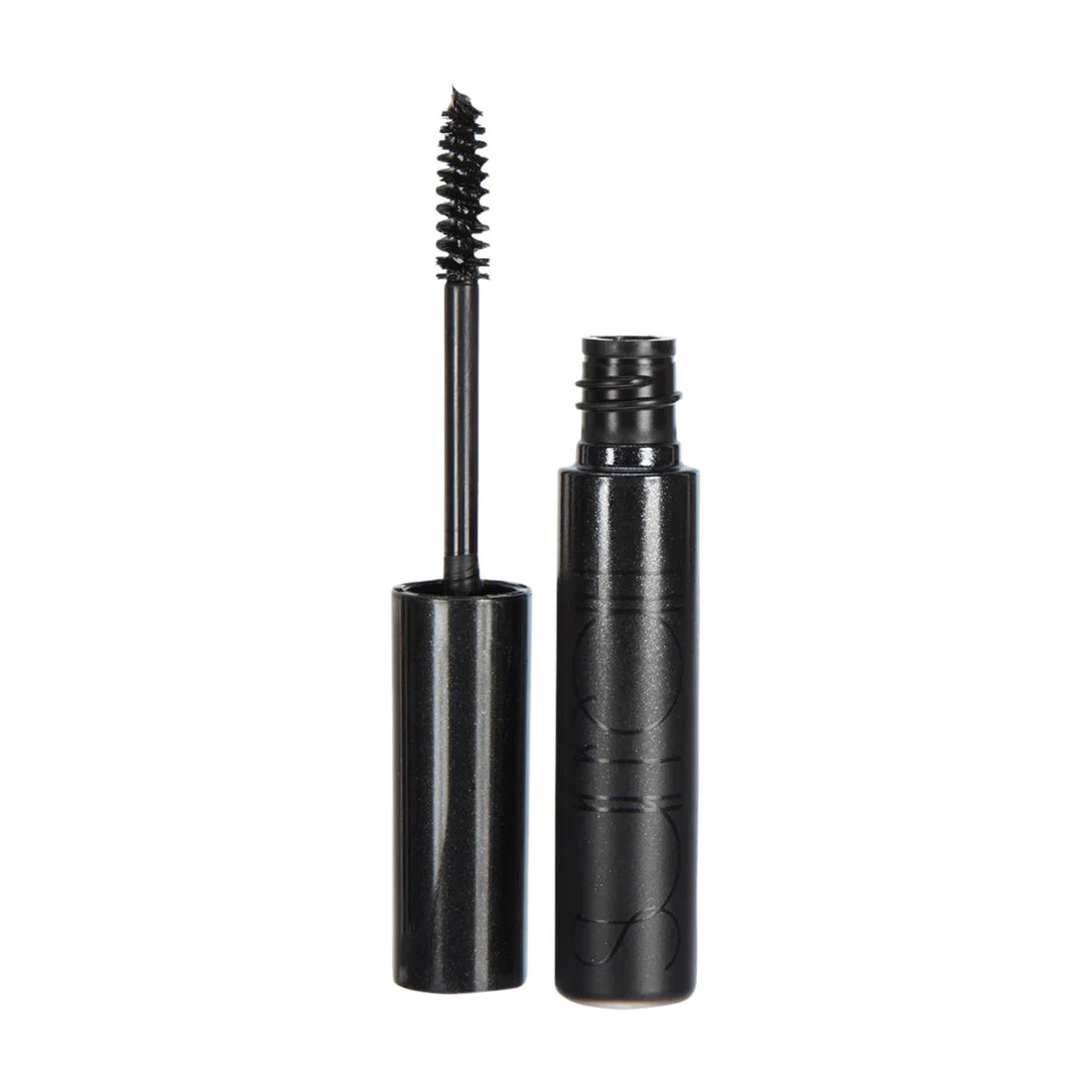 Pointilliste Mascara in a sleek tube, deep black pigment with a mini precision brush.