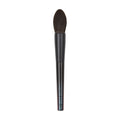 Sleek black and grey precision highlight brush for makeup application
