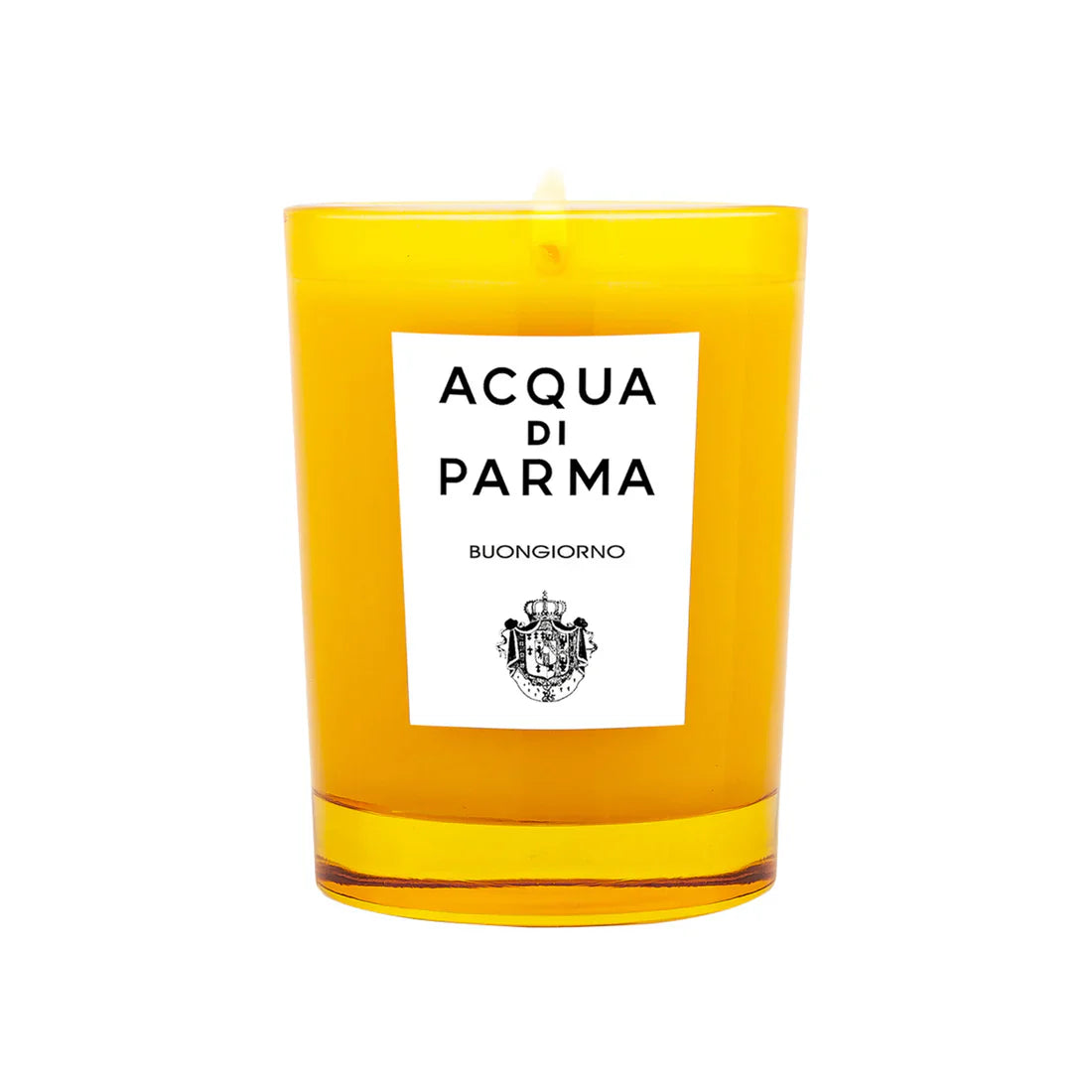 Acqua di Parma Buongiorno 200g scented candle featuring aromatic green notes of grass and moss.