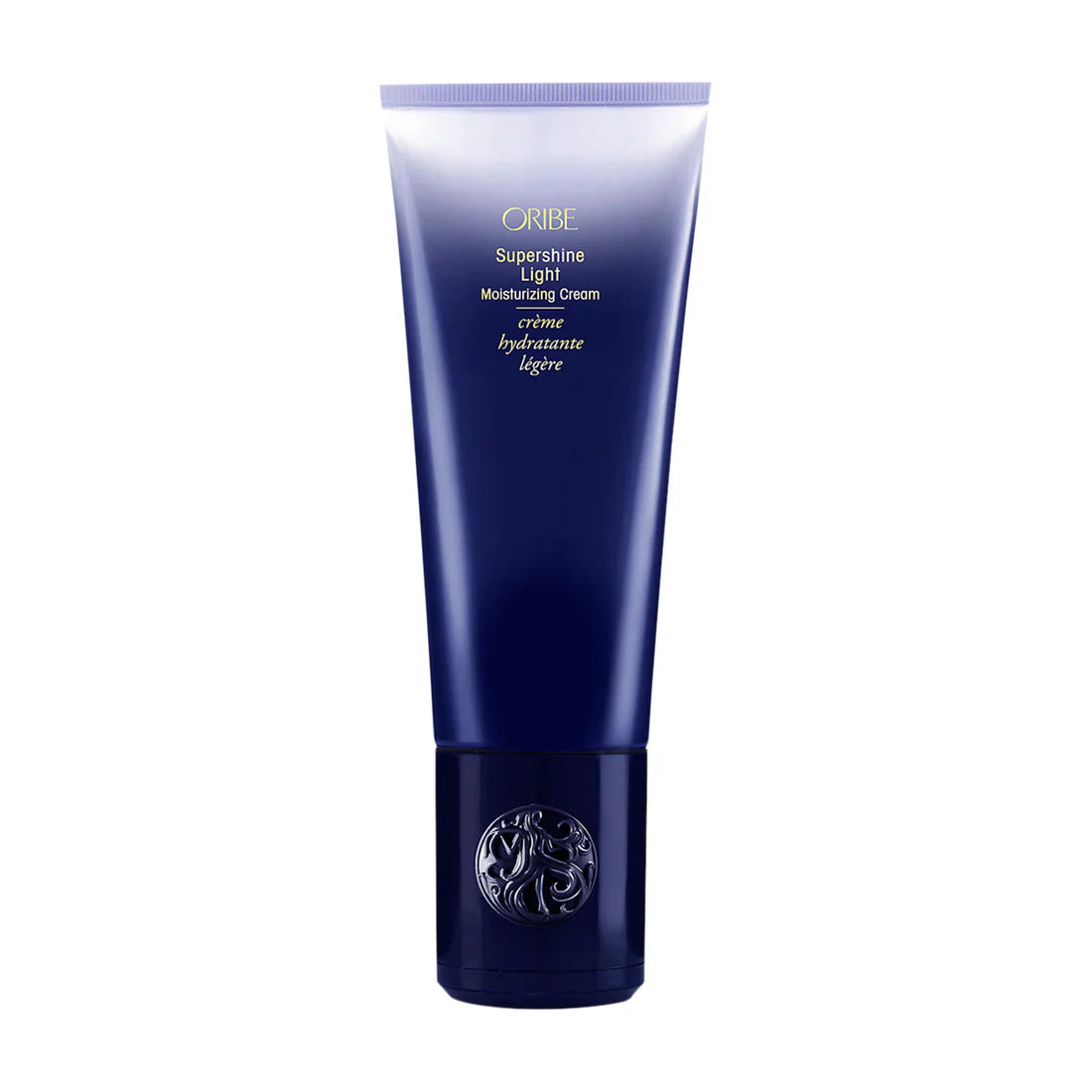 A 5 OZ bottle of Oribe Supershine Light Moisturizing Cream for hair styling