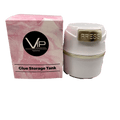 VIP Extensions glue storage tank in gold finish with three internal compartments for lash adhesives
