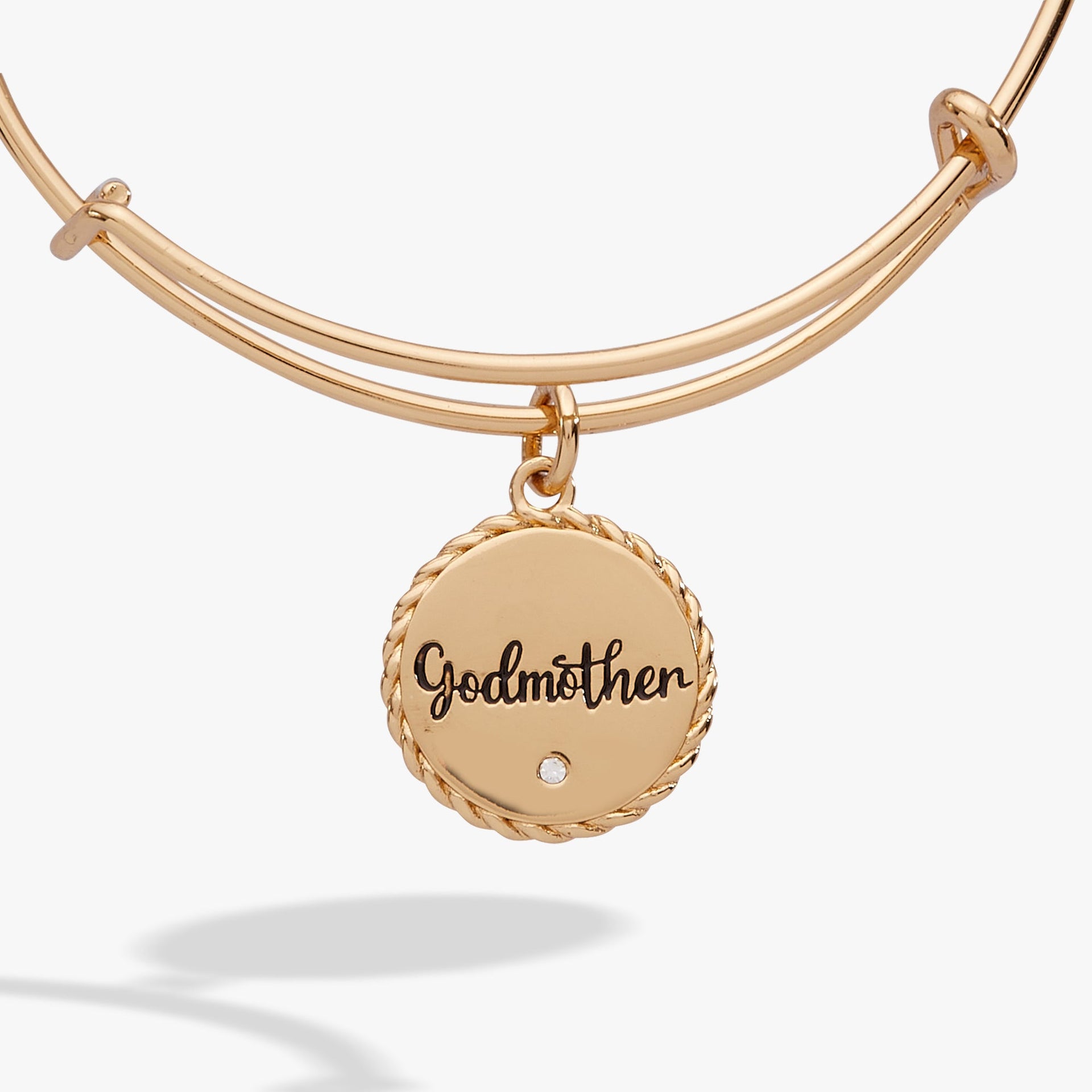 Godmother Charm Bangle Bracelet in Gold and Silver Tone