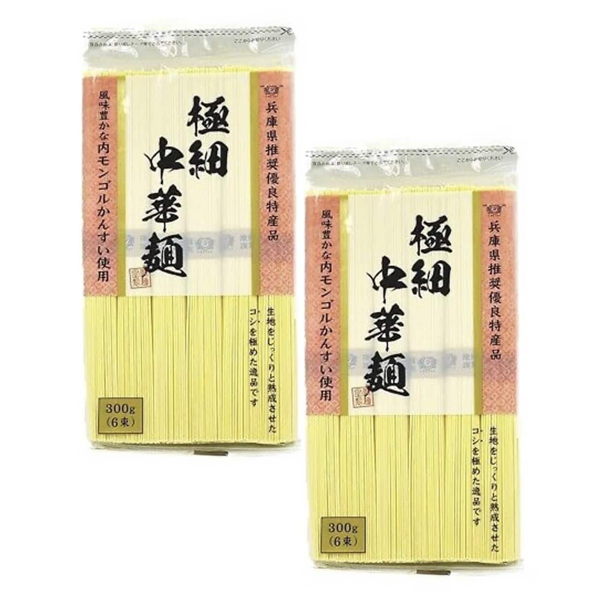 Gokuboso Thin Chukamen Japanese Style Noodles in 300g two-pack packaging