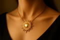 Gold Radiance Sunburst Necklace