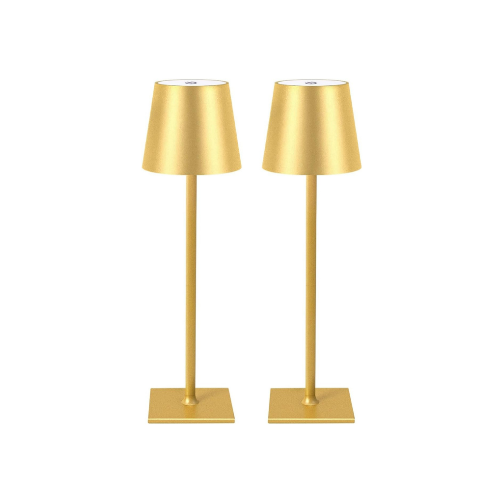 Rechargeable Touch Lamps in Gold (set of 2)