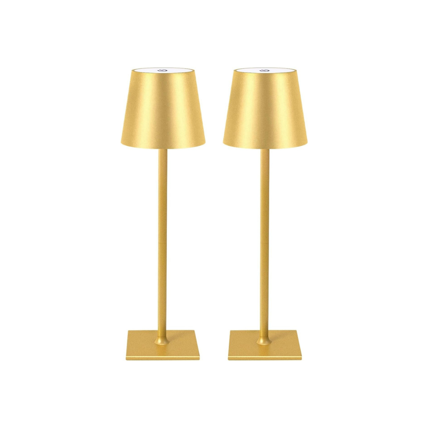 Rechargeable Touch Lamps in Gold (set of 2)