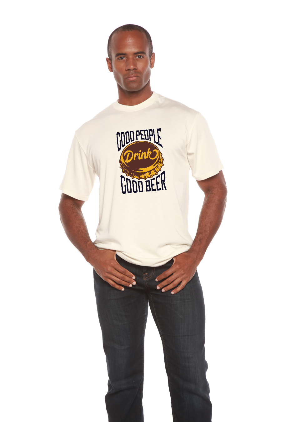 Good People Men's Bamboo Viscose/Organic Cotton Short Sleeve Graphic T-Shirt