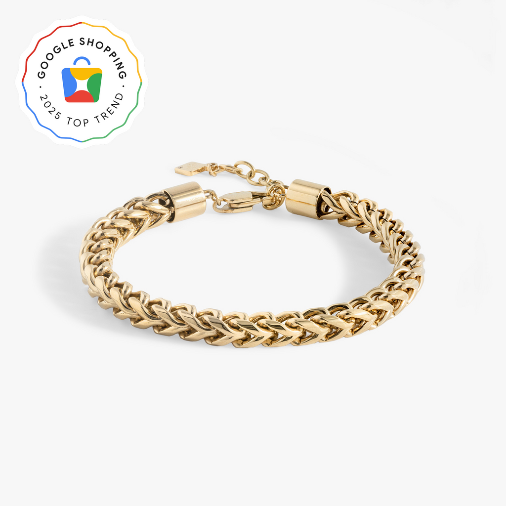 Adjustable wheat chain bracelet crafted in durable stainless steel.