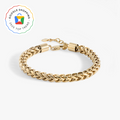 Adjustable wheat chain bracelet crafted in durable stainless steel.