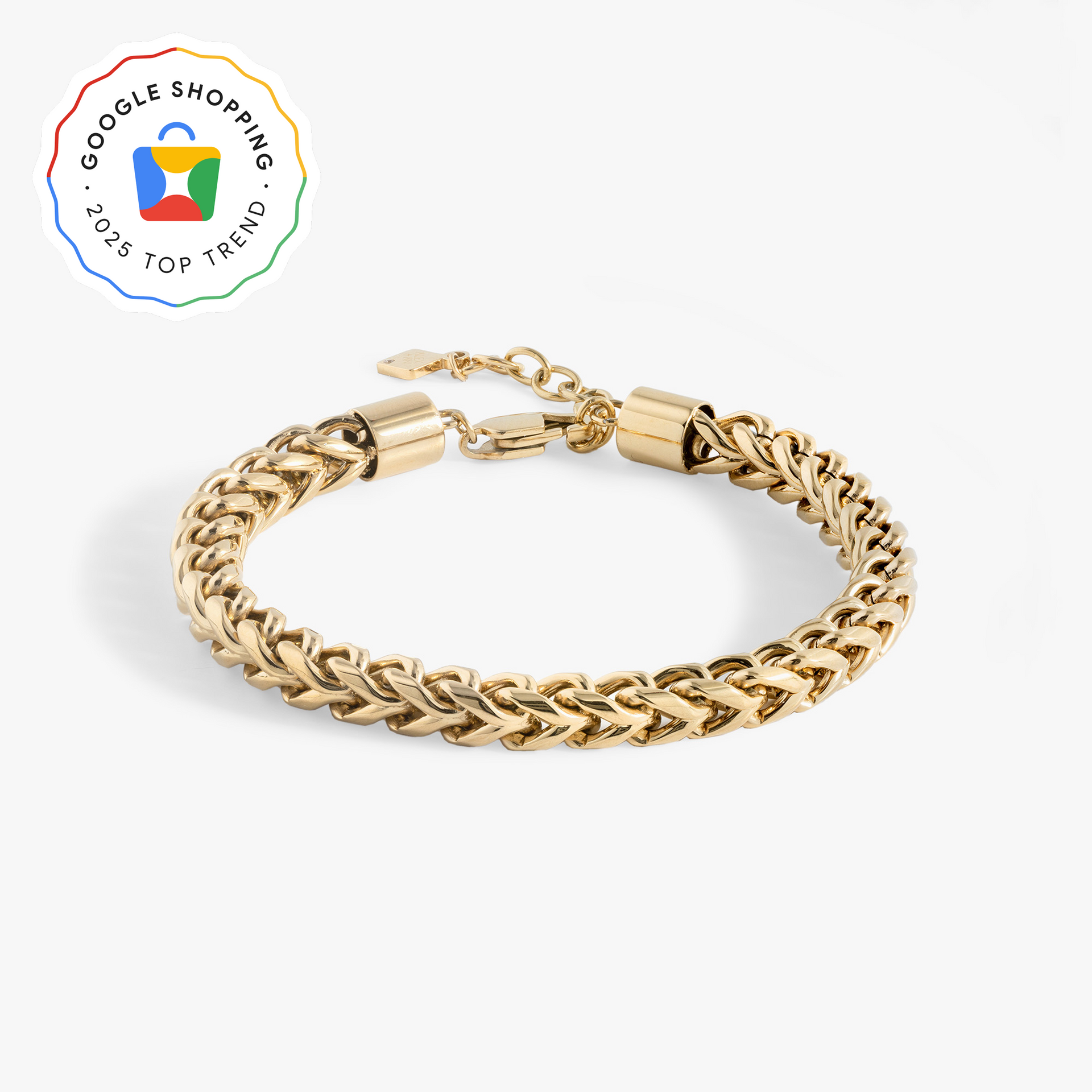 Adjustable wheat chain bracelet crafted in durable stainless steel.