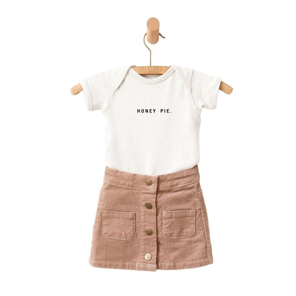 Honey Pie Minimalist Onesie - Soft Cotton Baby Bodysuit