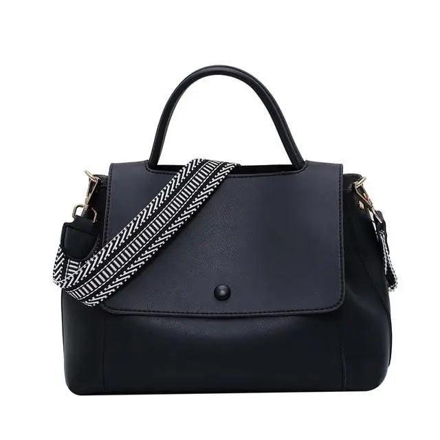 Large Capacity PU Leather Shoulder Bag Elegant Messenger Tote