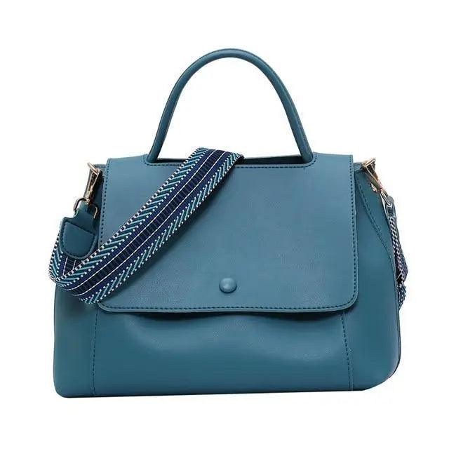 Large Capacity PU Leather Shoulder Bag Elegant Messenger Tote