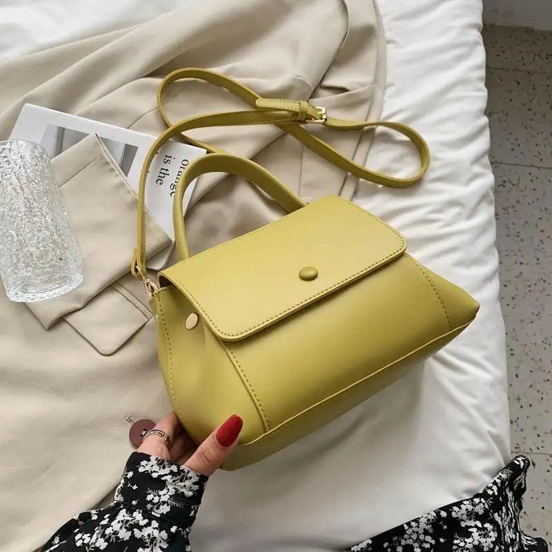 Large Capacity PU Leather Shoulder Bag Elegant Messenger Tote