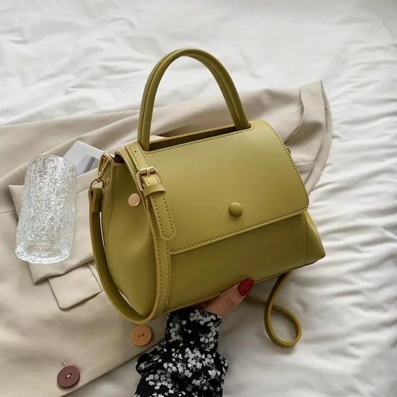 Large Capacity PU Leather Shoulder Bag Elegant Messenger Tote