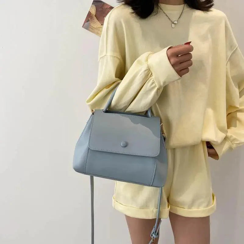 Large Capacity PU Leather Shoulder Bag Elegant Messenger Tote