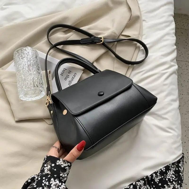 Large Capacity PU Leather Shoulder Bag Elegant Messenger Tote