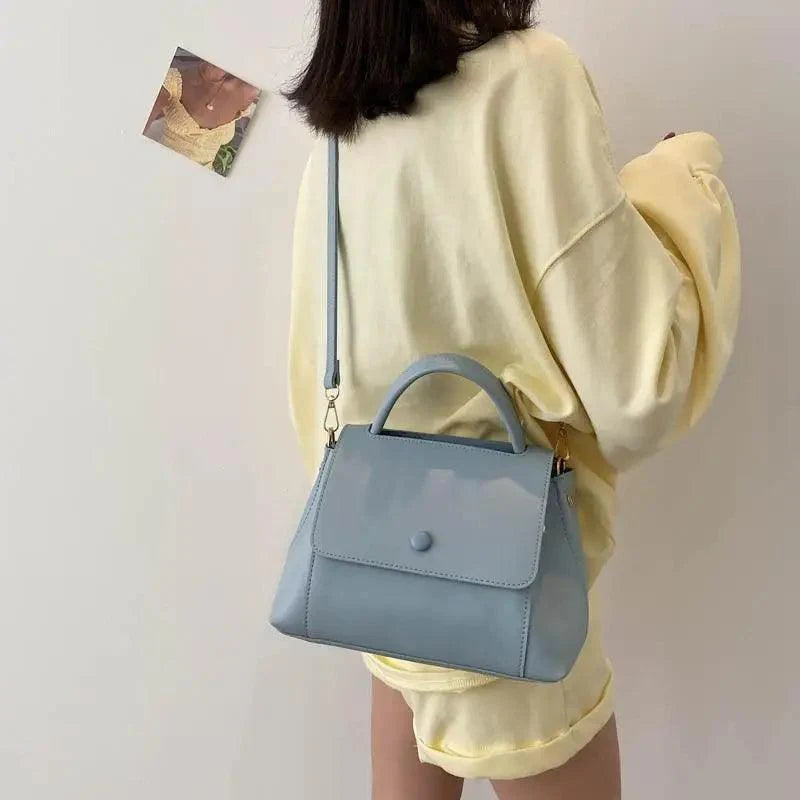 Large Capacity PU Leather Shoulder Bag Elegant Messenger Tote