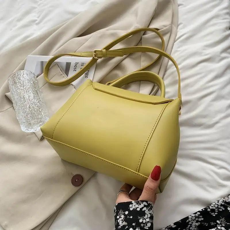 Large Capacity PU Leather Shoulder Bag Elegant Messenger Tote