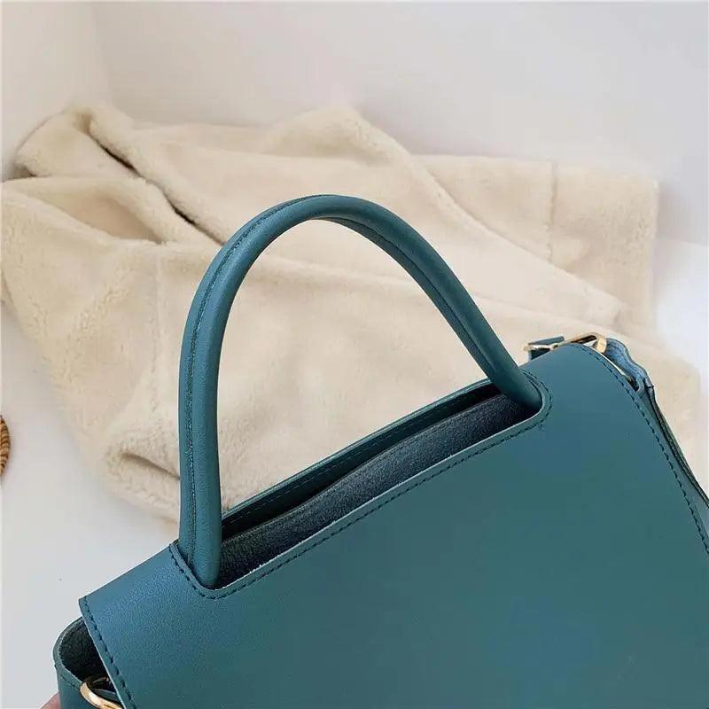 Large Capacity PU Leather Shoulder Bag Elegant Messenger Tote