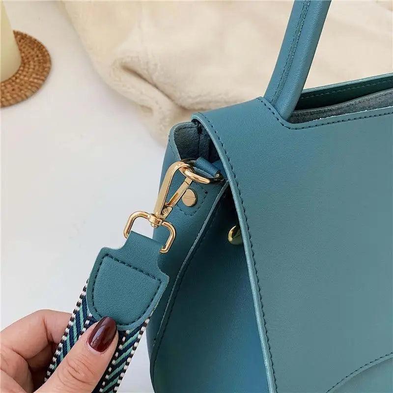 Large Capacity PU Leather Shoulder Bag Elegant Messenger Tote