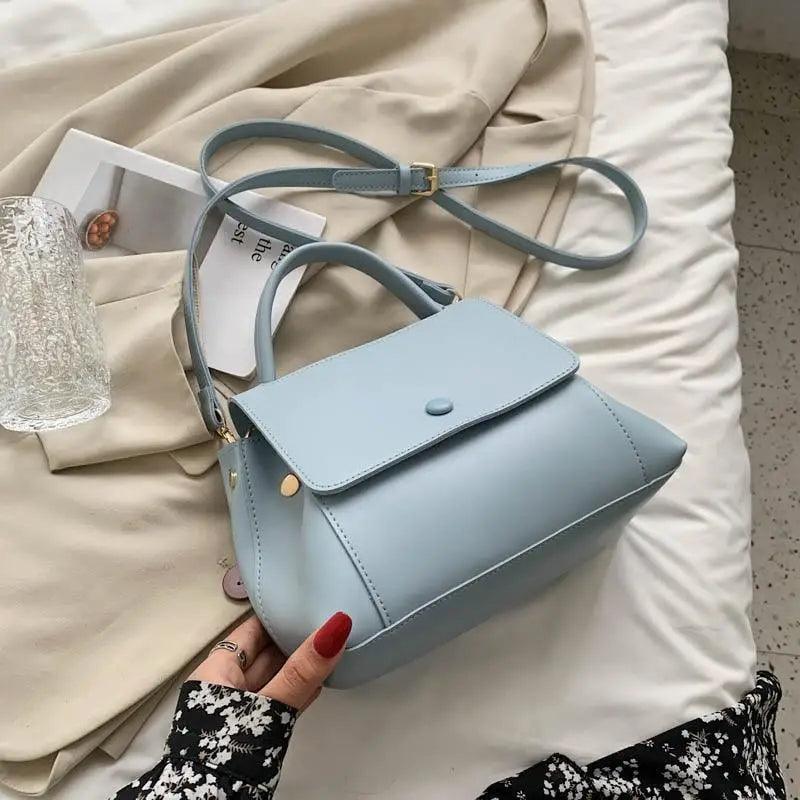Large Capacity PU Leather Shoulder Bag Elegant Messenger Tote