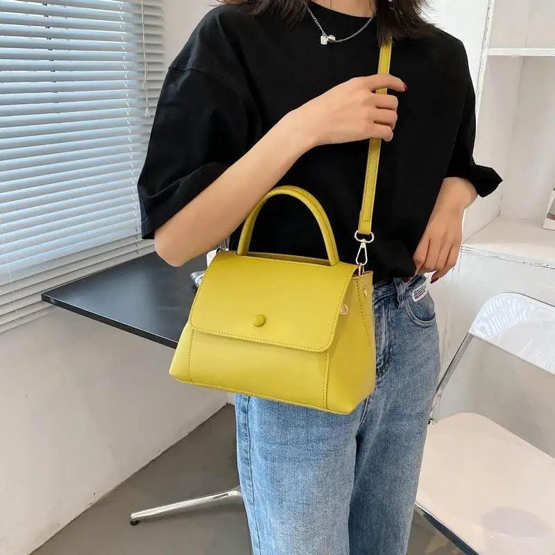 Large Capacity PU Leather Shoulder Bag Elegant Messenger Tote