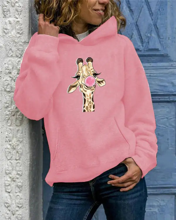 Women's Printed Round Neck Sweater - Soft Modal