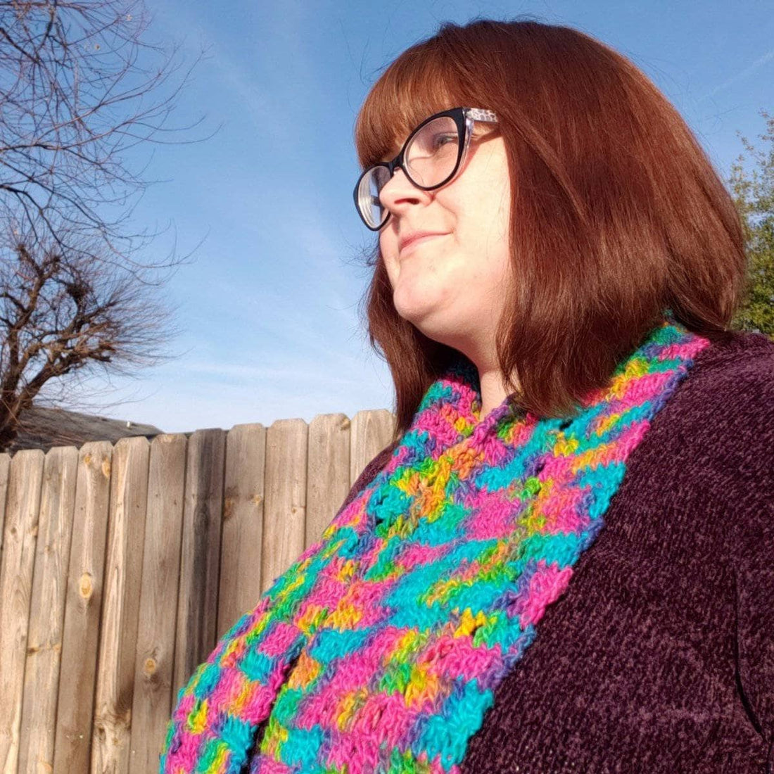 Graduating Diamonds Crochet Scarf Pattern for Worsted Roving Yarn
