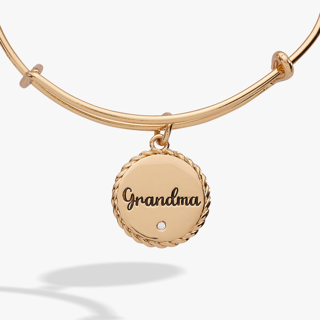 Grandma Wise and Warm Charm Bangle in Gold or Silver
