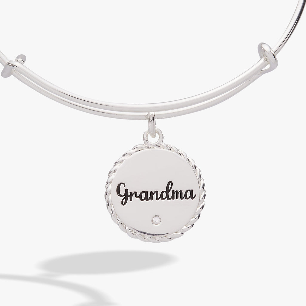 Grandma Wise and Warm Charm Bangle in Gold or Silver