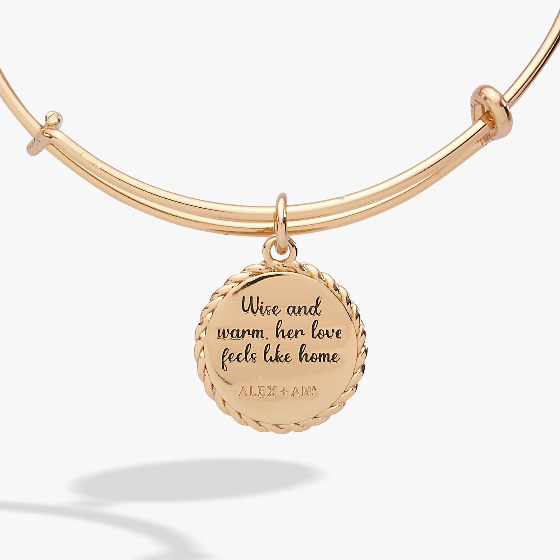 Grandma Wise and Warm Charm Bangle in Gold or Silver