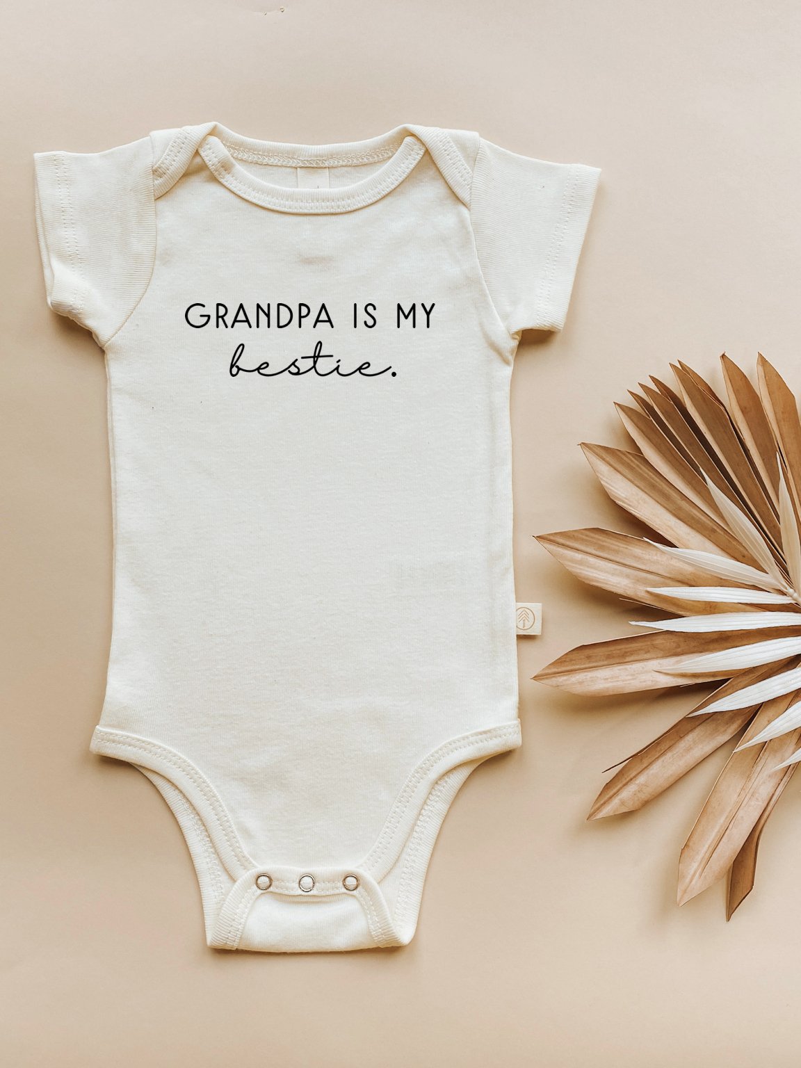 Grandpa is my Bestie Organic Baby Bodysuit