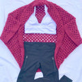 A cozy, finished granny square crochet cardigan made from soft yak wool yarn.